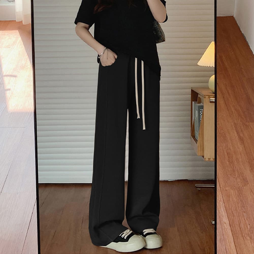  バギーパンツ 無地バギーパンツ ワイド厚手パンツ 秋冬