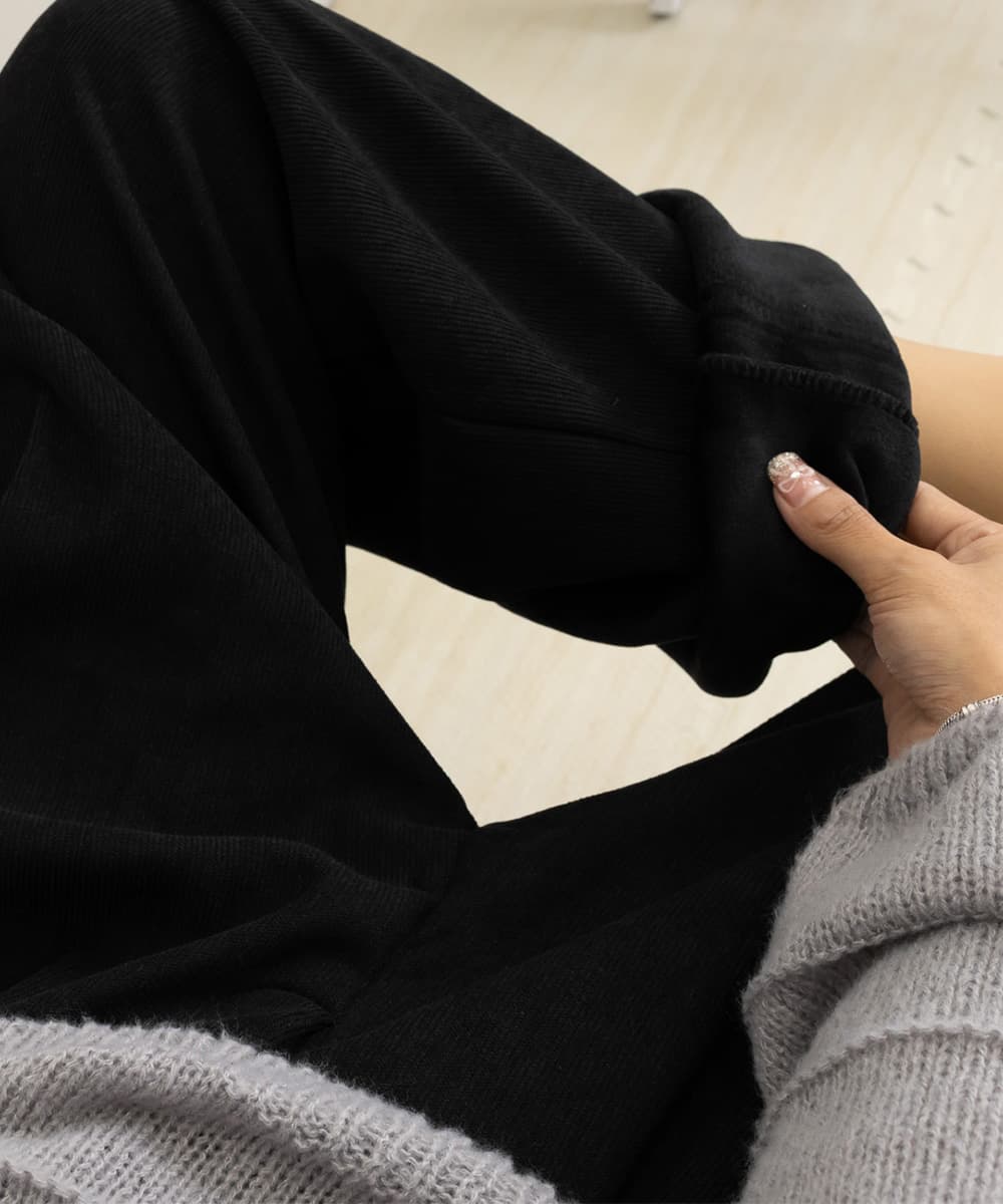  バギーパンツ コーデュロイ裏起毛バギーパンツ暖かい２タイプ
