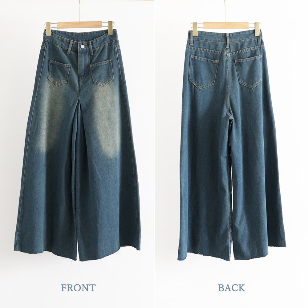 ワイド デニム バギーパンツ レディース ハイウエスト