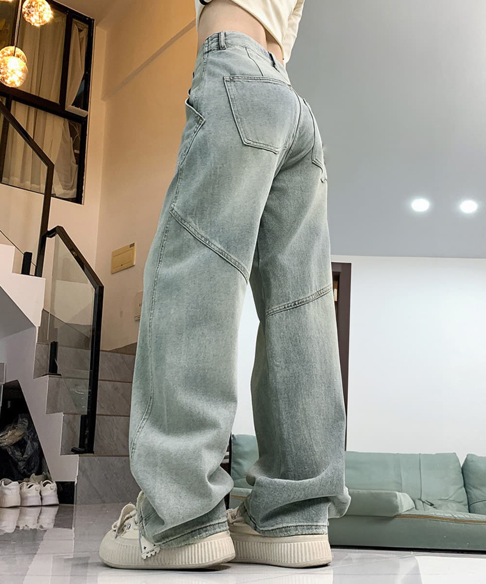  バギーパンツ バギーデニムパンツ レディース ゆるシルエット