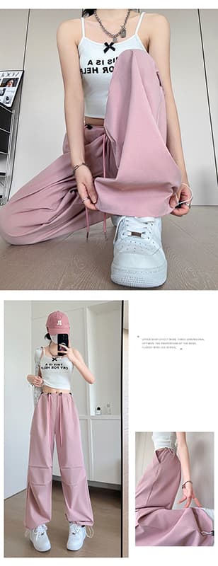  バギーパンツ レディース スウェット カーゴパンツ ワイド 体型カバー ダンス衣装