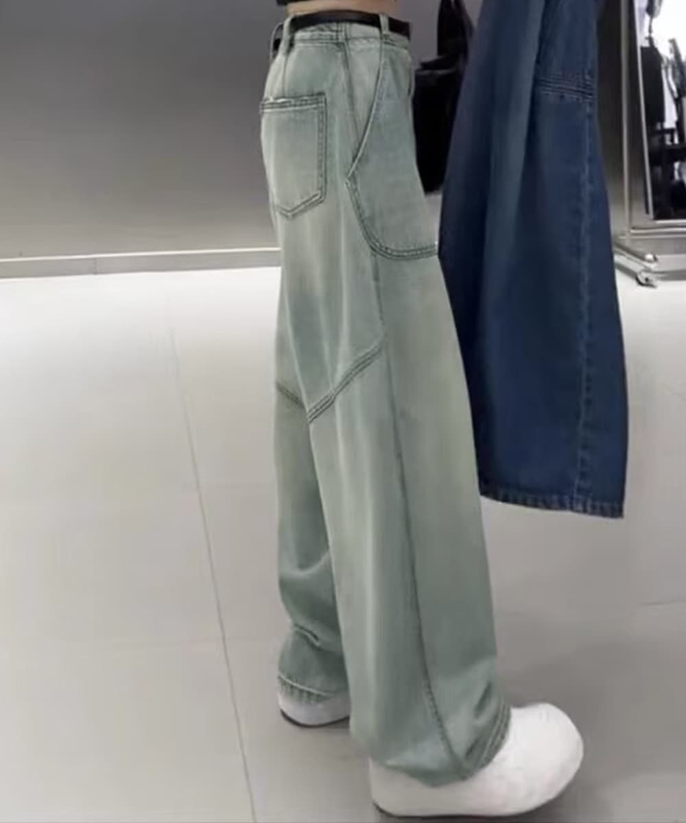  バギーパンツ バギーデニムパンツ レディース ゆるシルエット