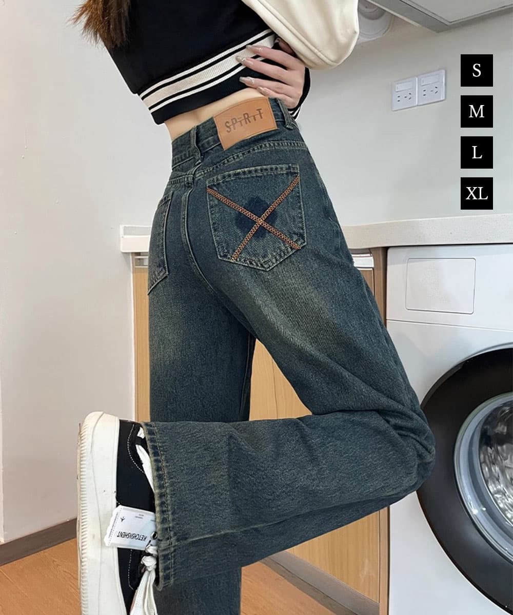 バギーパンツ ヴィンテージバギーデニムパンツ レディース