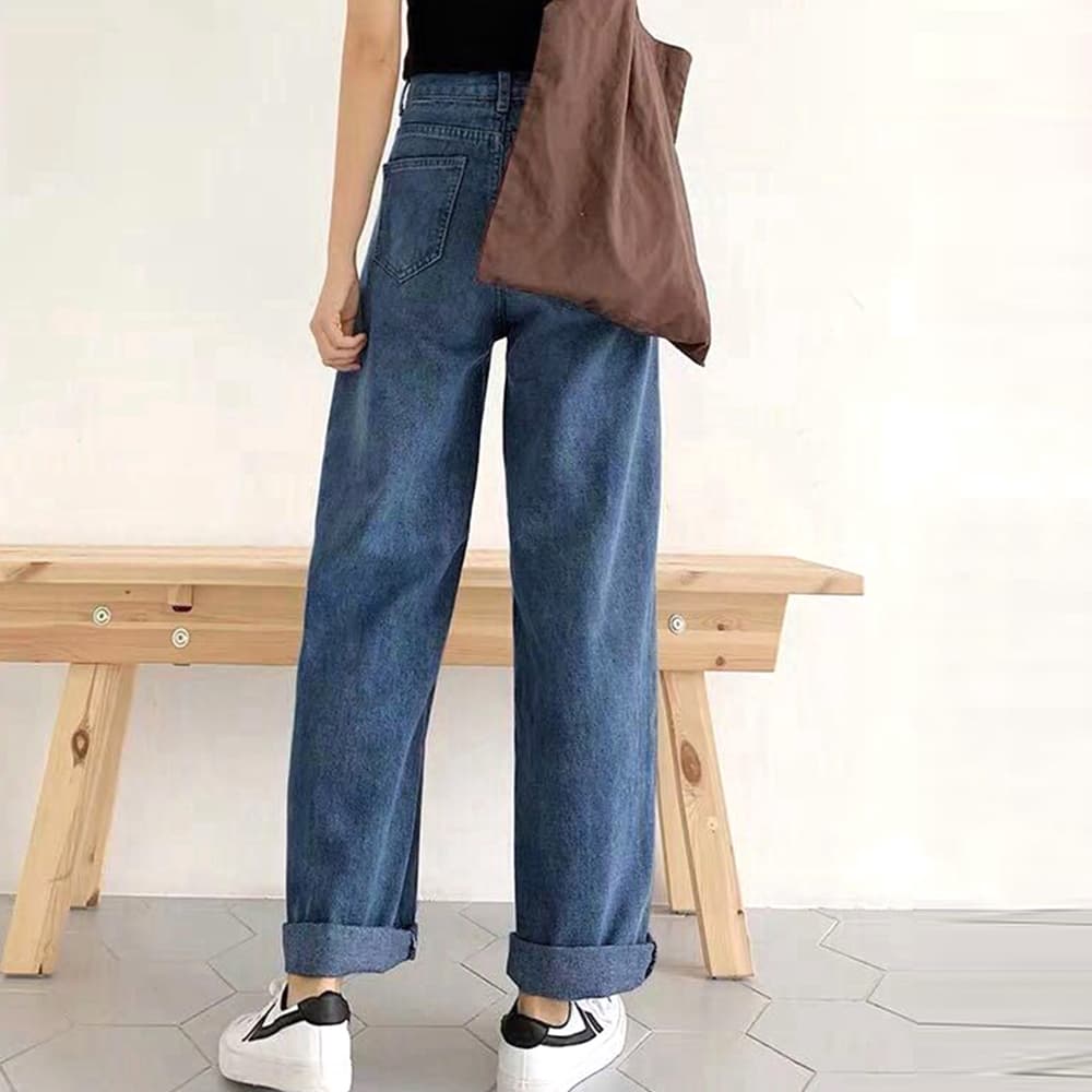 バギーパンツ デニムバギーパンツハイウエストレディース